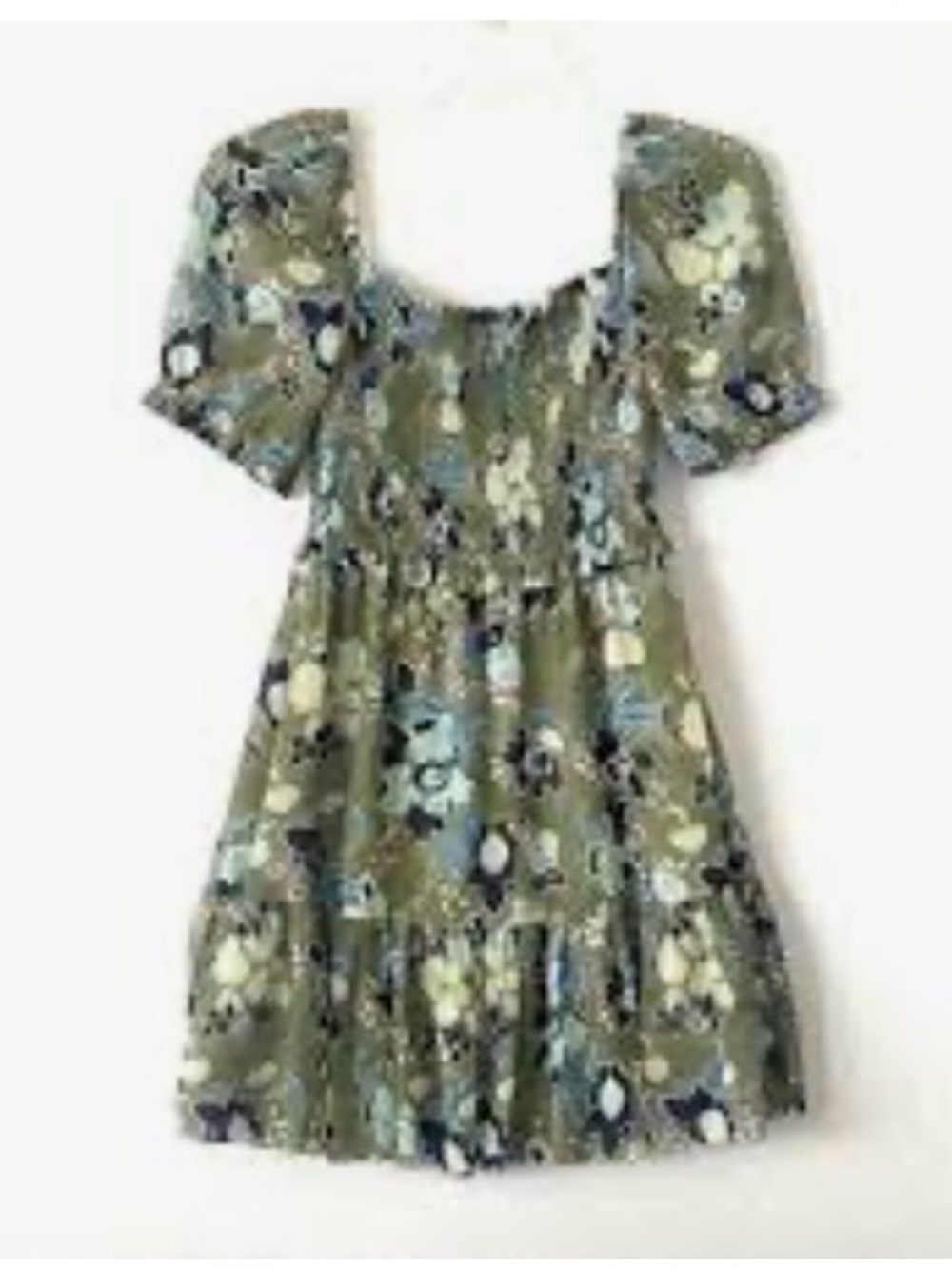 Wilfred Olive Green Floral Mini Dress